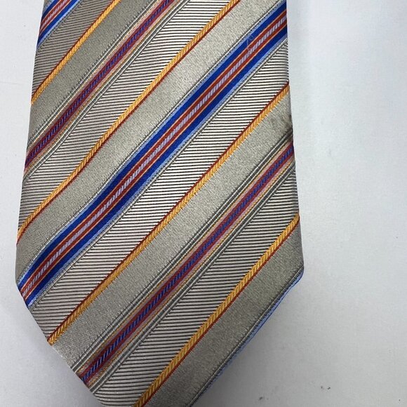 FABIO Fazio 100% Silk Striped Tie - Picture 2 of 5